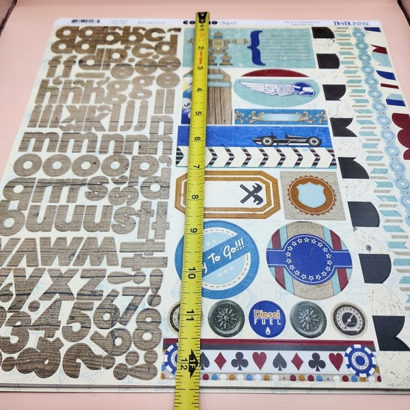 8 Bo Bunny Wild Card Collection 12x12" Combo Stickers Sheets Crafting Scrapbook - Picture 4 of 5